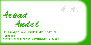 arpad andel business card